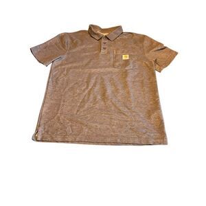 Carhartt Men’s Medium loose fit gray midweight short sleeve polo pocket shirt